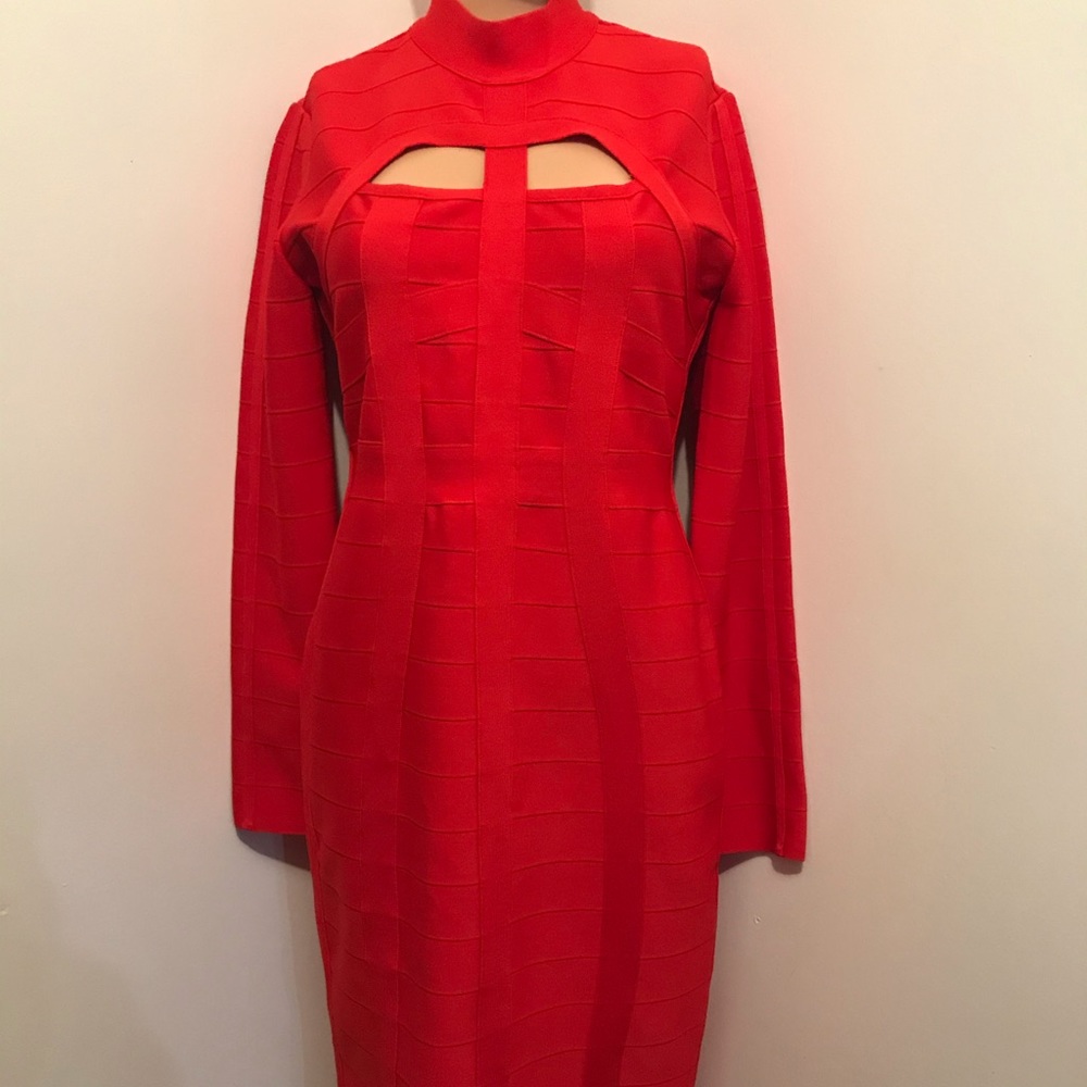 COPY - cut out party bandage dress clubwear midi XL